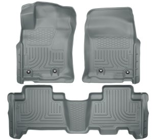 Toyota 4Runner Floor Liners - Front + Rear - Husky Liners - WeatherBeater - Gray - 2013